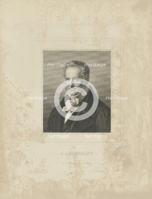 Portrait of Alexander von Humboldt (1769-1859), c. 1850. Creator: Breitkopf & Härtel.