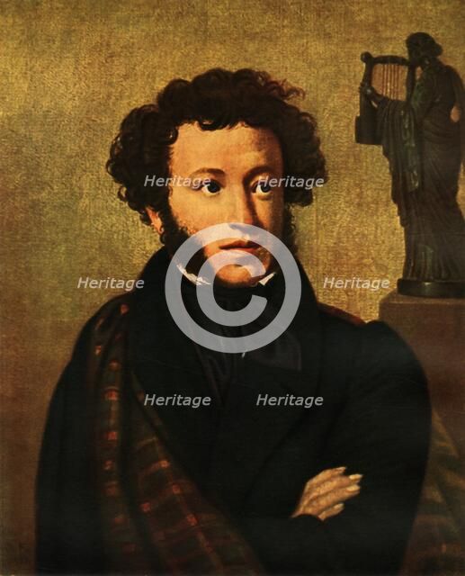 'Portrait of Alexandr Sergeyevich Pushkin', 1827, (1965).  Creator: Orest Kiprensky.