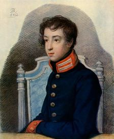 Portrait of Alexandr Pavlovich Bakunin 1813, (1965). Creator: Orest Kiprensky