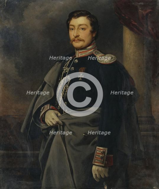 Portrait of Alexandr Pavlovich Benckendorff, mid 19th century. Creator: Charles Auguste Guillaume Steuben.