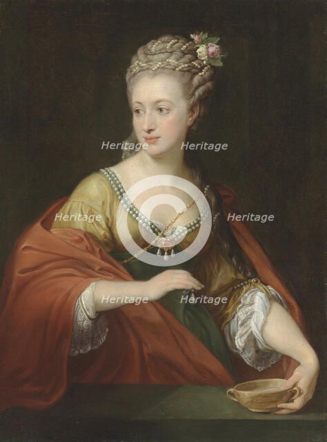 Portrait of Alexandra Evtikhievna Demidova (1724-1789) as Cleopatra, Early 1770s. Creator: Batoni, Pompeo Girolamo (1708-1787).