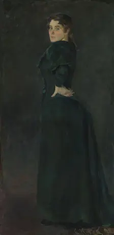 Portrait of Alexandra Thaulow, b. Lasson, 1892. Creator: Christian Krohg