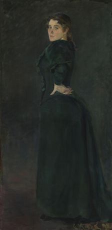 Portrait of Alexandra Thaulow, b. Lasson, 1892. Creator: Christian Krohg