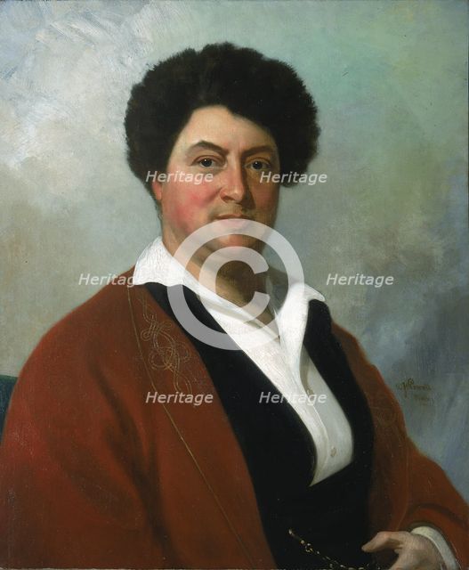Portrait of Alexandre Dumas, 1855. Creator: William Henry Powell.