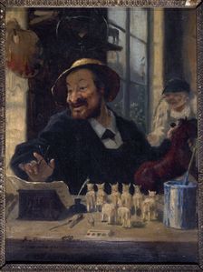 Portrait of Alexandre Schanne (1823-1887), model of "Schaunard" from "La Vie de Boheme"..., c1880. Creator: Leon Dehaisne