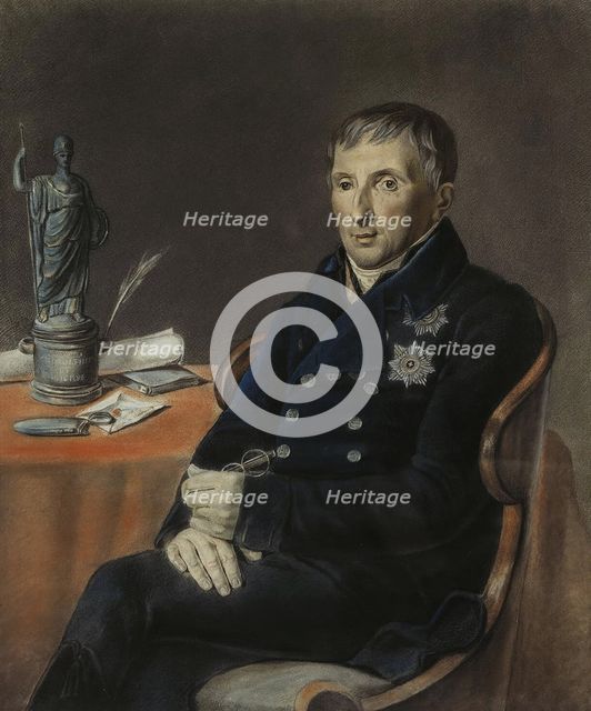 Portrait of Alexey Nikolayevich Olenin (1763-1843), 1833. Artist: Anonymous  