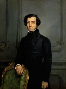 Portrait of Alexis de Tocqueville (1805-1859). Artist: Chassériau, Théodore (1819-1856)