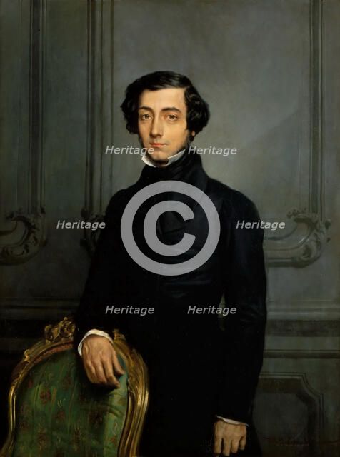 Portrait of Alexis de Tocqueville (1805-1859). Artist: Chassériau, Théodore (1819-1856)