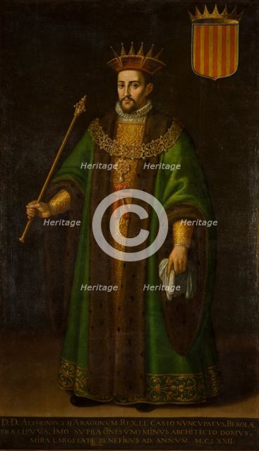 Portrait of Alfonso II (1157-1196), King of Aragon, First third of 17th cen.. Creator: Pertús, Rafael (1564-1648).