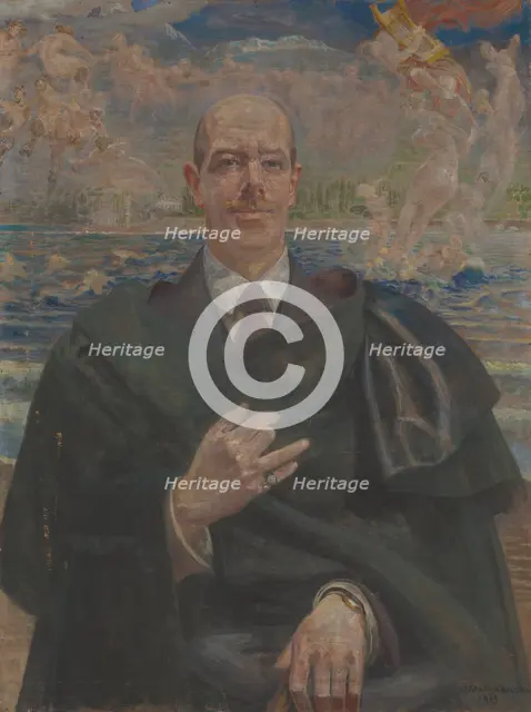 Portrait of Alfred Biesiadecki, 1919. Creator: Jacek Malczewski.