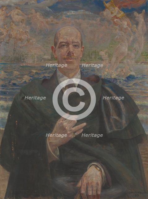 Portrait of Alfred Biesiadecki, 1919. Creator: Jacek Malczewski.