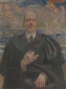 Portrait of Alfred Biesiadecki, 1919. Creator: Jacek Malczewski