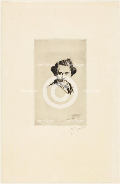 Portrait of Alfred Cadart, 1875. Creator: Marcellin Desboutin.