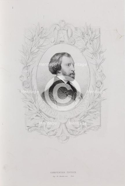 Portrait of Alfred de Musset (1810-1857), 1840s.