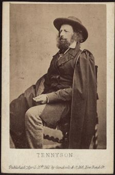 Portrait of Alfred, Lord Tennyson (1809-1892), 1861. Creator: Anonymous