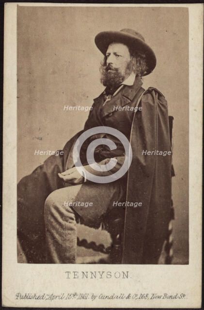 Portrait of Alfred, Lord Tennyson (1809-1892), 1861. Creator: Anonymous.