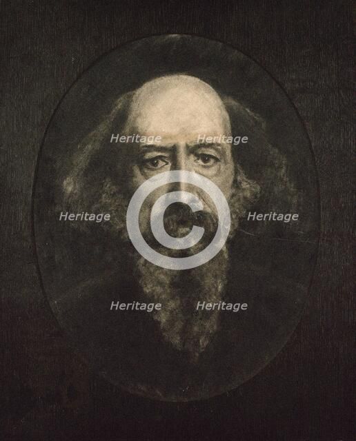 Portrait of Alfred, Lord Tennyson (1809-1892). Creator: Millais, John Everett (1829-1896).