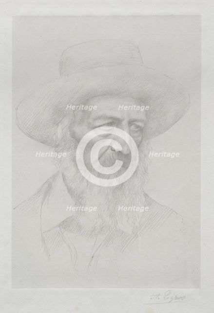 Portrait of Alfred Lord Tennyson. Creator: Alphonse Legros (French, 1837-1911).