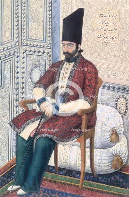 Portrait of Ali Quli Mirza, 1863. Creator: Yusuf.