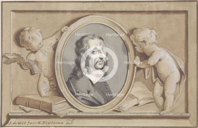 Portrait of Allaert van Everdingen, 1704-1758. Creator: Sybrand Feitama.