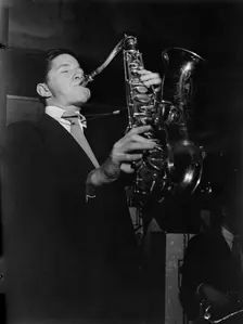 Portrait of Allen Eager, Arcadia Ballroom, New York, N.Y., ca. May 1947. Creator: William Paul Gottlieb