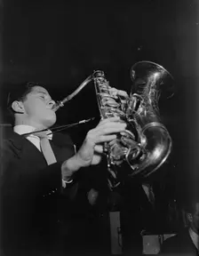 Portrait of Allen Eager, Arcadia Ballroom, New York, N.Y., ca. May 1947. Creator: William Paul Gottlieb