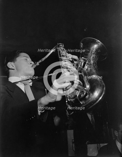 Portrait of Allen Eager, Arcadia Ballroom, New York, N.Y., ca. May 1947. Creator: William Paul Gottlieb.