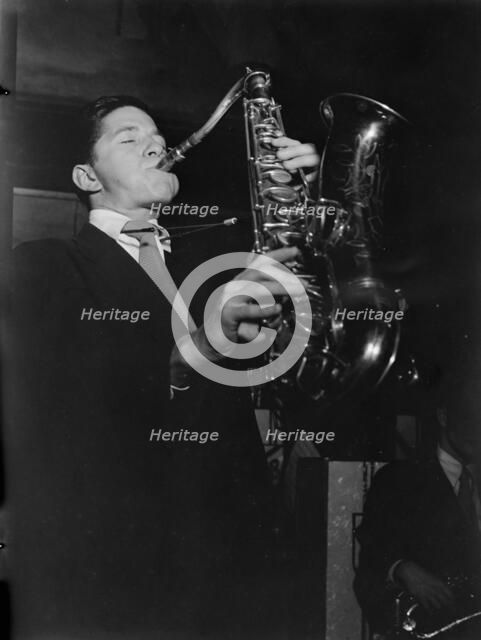 Portrait of Allen Eager, Arcadia Ballroom, New York, N.Y., ca. May 1947. Creator: William Paul Gottlieb.