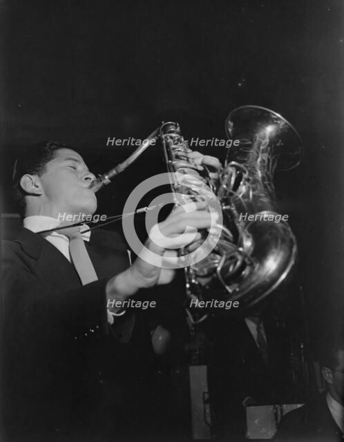 Portrait of Allen Eager, Arcadia Ballroom, New York, N.Y., ca. May 1947. Creator: William Paul Gottlieb.