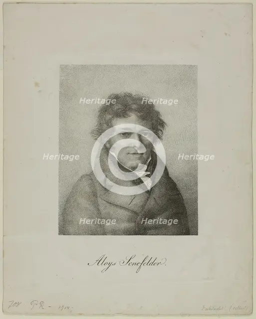 Portrait of Alois Senefelder, 1819. Creator: Nicolas-Henri Jacob.