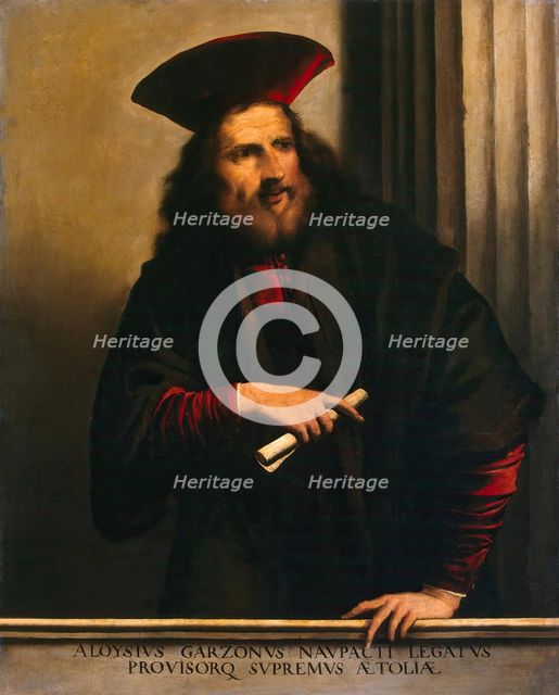 Portrait of Aloysio Garzoni, 1640. Creator: Pietro della Vecchia.