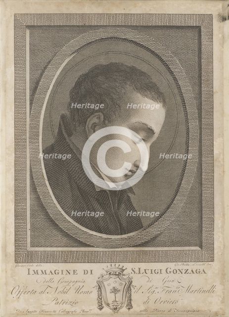 Portrait of Aloysius Gonzaga (1568-1591), Late 18th cent. Creator: Bonzanigo, Giuseppe Maria (1745-1820).
