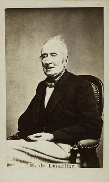 Portrait of Alphonse de Lamartine (1790-1869), 1860s. Creator: Anonymous