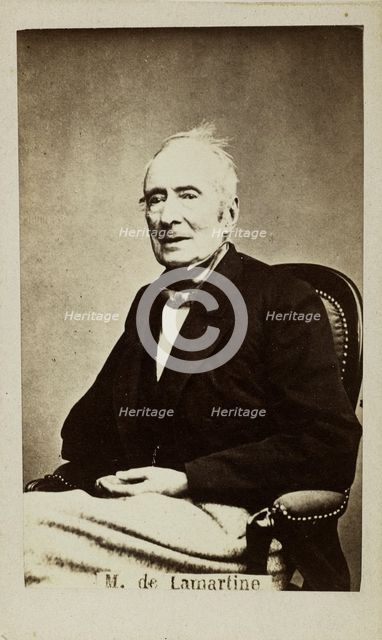 Portrait of Alphonse de Lamartine (1790-1869), 1860s. Creator: Anonymous.