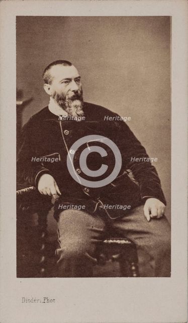 Portrait of Alphonse Karr (1808-1890). Creator: Disdéri, André Adolphe-Eugène (1819-1889).