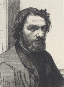 Portrait of Alphonse Legros, 1861. Creator: Felix Bracquemond