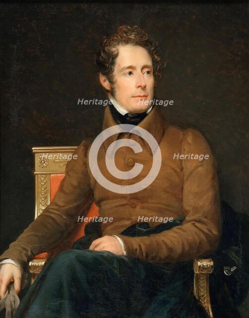 Portrait of Alphonse-Marie-Louis de Prat de Lamartine. Artist: Gérard, François Pascal Simon (1770-1837)