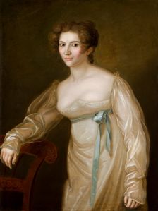 Portrait of Apolonia Kaminska née Sokolowska, c1815. Creator: Jozef Rejchan