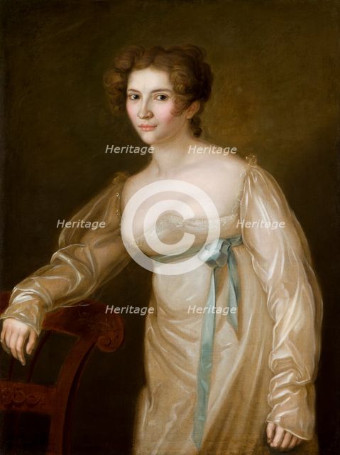 Portrait of Apolonia Kaminska née Sokolowska, c1815. Creator: Jozef Rejchan.