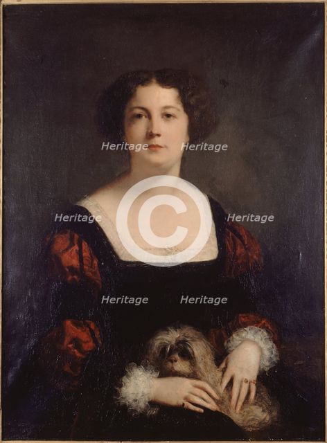 Portrait of Apollonie Sabatier (1822-1889), known as "the president", c1850. Creator: Gustave Ricard.