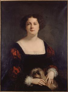 Portrait of Apollonie Sabatier (1822-1889), known as "the president", c1850. Creator: Gustave Ricard