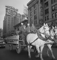 Portrait of Art Hodes and Henry (Clay) Goodwin, Times Square, New York, N.Y., ca. July 1947. Creator: William Paul Gottlieb