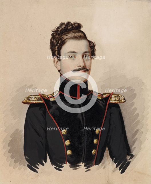 Portrait of Artemy Dmitrievich Raevsky (1814-1853), 1835. Creator: Hampeln, Carl, von (1794-after 1880).