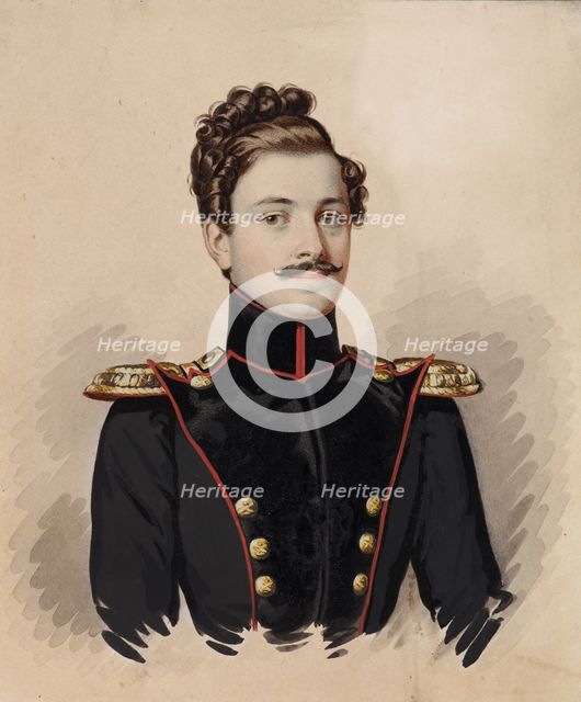 Portrait of Artemy Dmitrievich Raevsky (1814-1853), 1835. Creator: Hampeln, Carl, von (1794-after 1880).