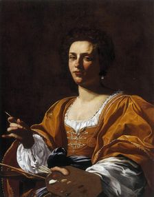 Portrait of Artemisia Gentileschi, 1623-1626 . Creator: Vouet, Simon (1590-1649)