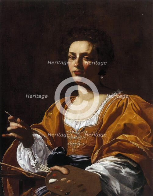 Portrait of Artemisia Gentileschi, 1623-1626 . Creator: Vouet, Simon (1590-1649).