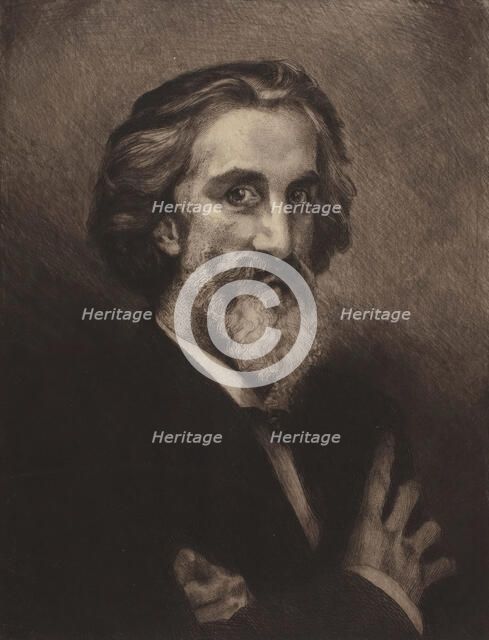 Portrait of Arthur d'Echerac, 1883. Creator: Felix Bracquemond.