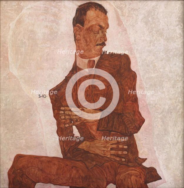 Portrait of Arthur Roessler, 1910. Creator: Schiele, Egon (1890-1918).