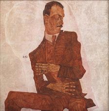 Portrait of Arthur Roessler, 1910. Creator: Schiele, Egon (1890-1918)