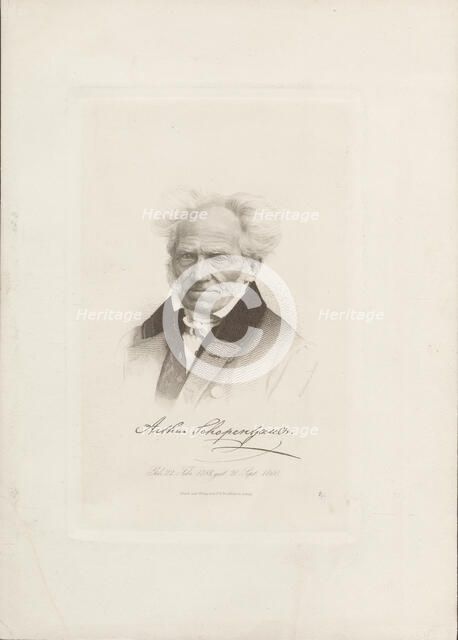 Portrait of Arthur Schopenhauer (1788-1860), 1870. Creator: Anonymous.